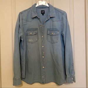 Gap Denim Button Down XL